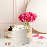 Sieradendoos, draaibaar sieradenopberger met spiegel, 4 niveaus, lichtbestendige sieradendoos voor ringen, oorbellen, armbanden, kettingen