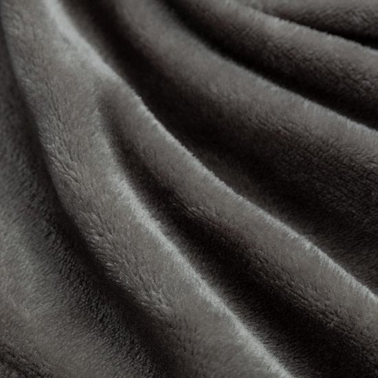 Bankdeken, knuffeldeken, 160 x 210 cm, warme Sherpa-bank, werpdeken, dikke bankdeken, bankdeken, pluizige deken voor bank, donkergrijs