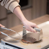 Burger Press 14 cm - Burger Pattie Press Made of Stainless Steel - Easy to Clean Dishwasher Safe - Hamburger Press Patty Press or Burger Steaker Smasher - Robust Design