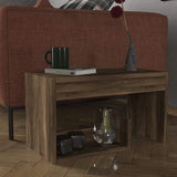 Sister 4968 Salontafel, bijzettafel, koffietafel, walnoot, 35 x 29,5 x 60 cm, met planken, verschillend opstelbaar (Tesbih walnoot)