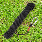 karabijnhaak, nylon koord met hoge sterkte veiligheid, 20 m multifunctioneel touw diameter 8 mm - aanmeerlijn, brei, gevlochten lijn, camping, wandelen