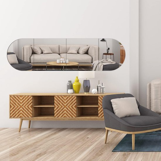 Set van 4 acrylspiegeltegels, zelfklevend, spiegelwand 30 x 30 cm, spiegel zelfklevend, spiegelwand over de volledige lengte, spiegel om op kast te plakken, zelfklevende spiegel, tegelspiegel, zelfklevend