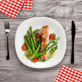 Wit platte borden, vaatwassergeschikt - borden, eetborden van versterkt glas, modern servies voor huis en restaurant - Wit, 6 stuks