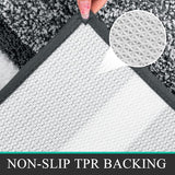 Microvezel zachte badmatten en badmatten, groot, 60 x 120 cm, wollig, waterabsorberend, wasbaar, antislip, douchemat, voor woonkamer, slaapkamer