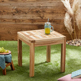 teakhouten tafel ca. 50x50x45 cm tuintafel massief hout eettafel