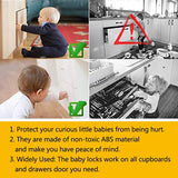 Kinderbeveiliging, kastslot, onzichtbare kastbeveiliging, montage zonder boren en schroeven, laden en keukenkastdeuren (wit)