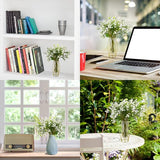 12 pieces gypsophila artificial flowers, like real, plastic gypsophila artificial flowers decoration for wedding, party, bride, office decor (white)