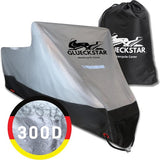300D Oxford Fabric Motorcycle Tarpaulin [Size XL] - Waterproof Motorcycle Tarpaulin Protects in All Weathers, Universal Scooter Tarpaulin XL (L 245 x W 105 x H 125 cm)