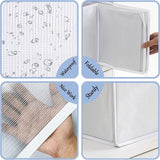 6 stuks organizer kledingkastdozen bestelsysteem broeken kledingkast opvouwbaar stapelbare lade-inzetstukken voor kledingkasten jeans overhemden kleding, 36 x 24 x 20 cm | 7 compartimenten | Grijs