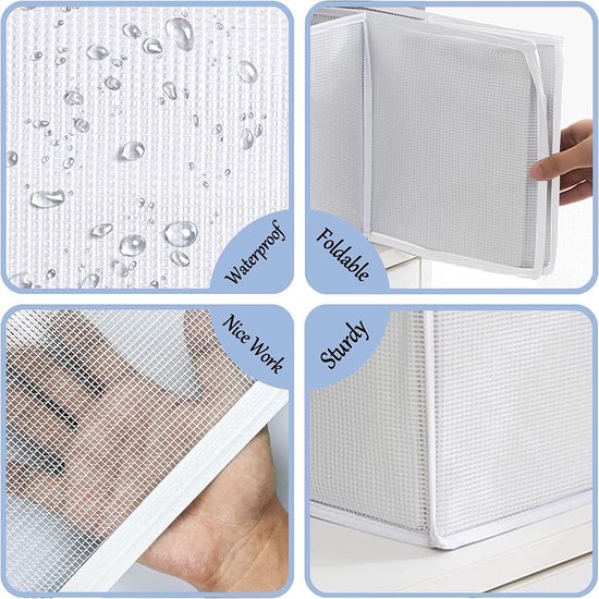 6 stuks organizer kledingkastdozen bestelsysteem broeken kledingkast opvouwbaar stapelbare lade-inzetstukken voor kledingkasten jeans overhemden kleding, 36 x 24 x 20 cm | 7 compartimenten | Grijs