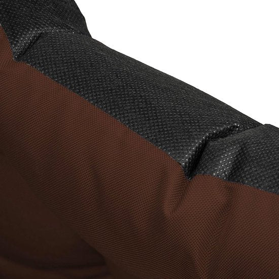 Stoelkussen zitkussen en rugkussens voor stoelen - set van 2 48x96 cm - voor binnen en buiten - bruin