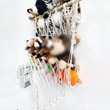 knuffel speelgoed hangmat handgeweven katoenen touw hangmat netto speelgoed opslag decoratie voor kinderkamer, speelkamer, slaapkamer, B