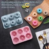 Taartvormen kleine 2 stuks mini tulbandvormen siliconen tulband cakevorm donut siliconen vorm Savarin chocoladevorm donut bakvorm voor brownies cake mousse cupcakes puddings muffins 21x15x3cm