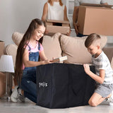 Opbergtas voor dekbedden en kussens 145 L - 600D Oxford - XL grote reistas voor tuinkussens met handgrepen - zwart