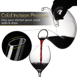 Wijnkaraf, rode wijnkaraf, loodvrije kristallen wijnkaraf, rode wijn, decanteerder, wijnontluchtingskaraf met gratis reinigingsborstel, 1700 ml wijnkaraf