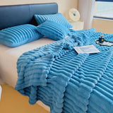 150 x 200 cm, warme pluizige beddensprei, deken en sofadeken, mama, vrouw en vriendin, blauw, 150 x 200 cm