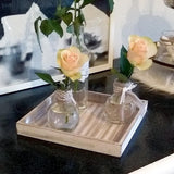 Decoratieve dienbladen van hout in shabby chic vintage look (30 x 30 cm)