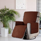 Fauteuilbeschermer met zakken, tv-stoelbeschermer, ontspannende stoelbeschermer met verstelbare riemen, 1-zits stoelkussen, machinewasbaar, donkergrijs, klein