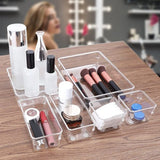 Opbergsysteem voor winkel, 16 stuks, lade-organizer, 5 matten, transparante organizers, antislip, opbergsysteem voor opslag, keuken, badkamer, cosmetica