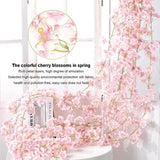 Bloemenslinger, 2 stuks, namaakkersenbloesem, bloemen, zijde, kersenbloesem, sakura, kersenbloesem, hangende wijnslinger, voor decoratie, Kerstmis, bruiloft, tuinfeest, roze