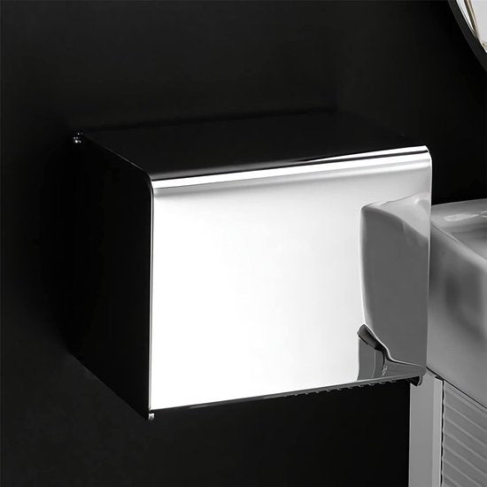 Toiletpapierhouder, roestvrij staal, 304, wc-houder, rolhouder, zonder boren, zelfklevend, wc-papierhouder, wandmontage, zilver, voor badkamer en keuken