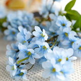 Kunstmatige Sakura kersenbloesem, 2 stuks, 5,7 ft, hangende wijnstokken, namaak, oosterse kersenkrans, huistuin, feest, bruiloft, decoratie (blauw)