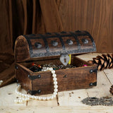 Handgemaakte piraten-schatkist voor het opbergen en decoratieve doos, veelzijdig te gebruiken als sieradenhouder, sieradenhouder of horlogedoos, ideaal als cadeau