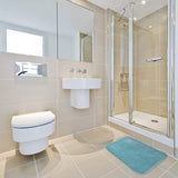 Badmat, antislip, hoogpolig, machinewasbaar, waterabsorberend en zachte microvezels, 60x90 cm