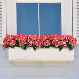 10 bundels kunstbloemen zoals echte balkon kunstbloemen buiten UV-bestendig weerbestendige kunstmatige balkonplanten balkonbloemen voor thuis vensterbank bruiloft decor (rood)