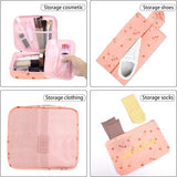Packing Cubes Kofferorganizer, 8 stuks, kofferorganizer, pakzakken, pakzakken met schoenenzak, waszak, reisorganizer, kledingtassen voor rugzak (roze)