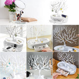 sieradenstandaard, sieradenhouder voor winkels, sieradenboom voor kettingen, armbanden, witte sieradenhouder van plastic, oorbelhouder voor halskettingen, armbanden