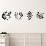 Maanvlinder metalen wanddecoratie, Boho muurkunst, bloemen muurkunst, hangende sculptuur voor binnen, woonkamer, slaapkamer, gangen, keuken en buiten, tuin, tuin, hekdecoratie