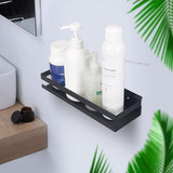 Shower Shelf without Drilling Shower Basket Stainless Steel Shower Shelf No Drilling Bathroom Shelf Self-Adhesive Bathroom Shelf Adhesive (Black)