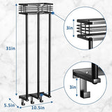 Handdoekhouder voor aan de muur, handdoekhouder met plank en 3 haken, handdoekhouder voor de badkamer kan tot 6 grote afmetingen (160 x 100 cm) van opgerolde handdoeken, mat zwart