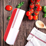 Fruitsnijder - Tomaat/Druif/Kersensnijder, Fruitkeukendecoratie Keukenhulp, Groentesnijder, Keukengereedschap, 20 x 7,5 x 7 cm (Rood)