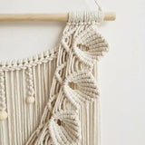 Macramé wandkleed kunst geweven tapijt boho deco chic - huis decor appartement slaapzaal kamerdecoratie - balkon decoratie, wanddecoratie boho - 70 cm (L) x 40 cm (B) - Set S