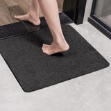 Antislip douchemat, 60 x 60 cm, badmat antislip met afvoer, zachte PVC Loofah antislipmat, badkuip, sneldrogende badmat, zwart