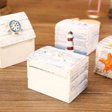 Houten kist maritiem decoratieve houten sieradendoos kindersieradendoos meisjes sieradendoos opbergdoos voor bruiloft sieraden (zeester)