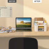 Bureau-organizer 2 sets - Plastic pennenhouder Bureau met 14 vakken en laden - Organisatorsysteem Kantoor Multifunctionele pennenorganizer voor kantoor Home School