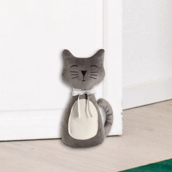 Deurstopper, zware deurhouder, schattig kattendesign, functioneel woonaccessoire, stopper voor ramen en deuren, optimaal bij doorgang (1 stuk - kat mandy)