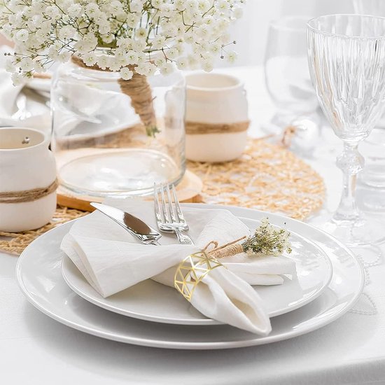 Servetringen goud 12 stuks servetringen set metalen servetringen, holle servettengespen voor jubileum, Kerstmis, Nieuwjaar, verjaardag, feest, tafeldecoratie