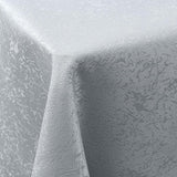 Tafelkleed afwasbaar, rechthoekig, 100 x 140 cm, polyester, tafellinnen, jacquard, tuin, tafelkleed, ornamenten, onderhoudsvriendelijk, grijs