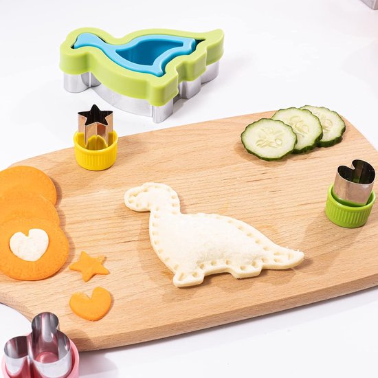 8-delige sandwichsnijder en sealer ontkruimelaar sandwich-crimpers voor het maken van sandwiches hamburgercake met groente-fruitsnijders voor kinderen lunchbox