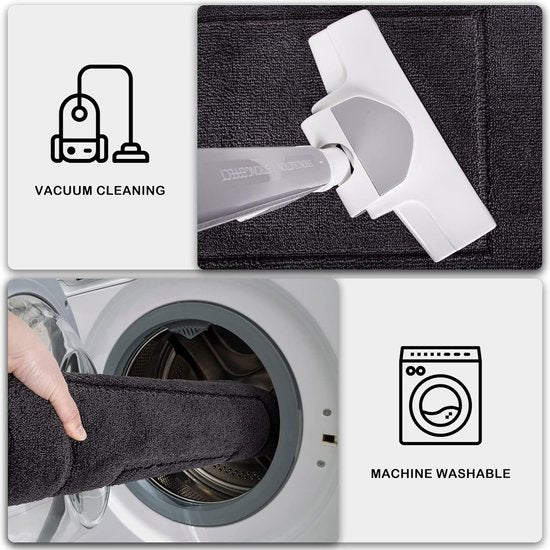 Dirt Trapper Mat voor gebruik binnenshuis, 86 x 150 cm, antislip en machinewasbaar, hondenmat, zeer absorberende welkomstmat voor vuile, natte schoenen en poten