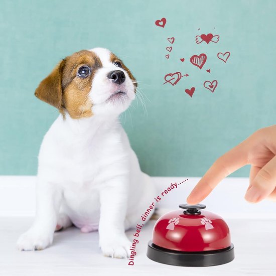 Trainingsbelletjes voor huisdieren, 2 stuks, trainingsbelletjes voor hondenkatten, deurbellen voor potjescommunicatie en netheidstraining met grote knop