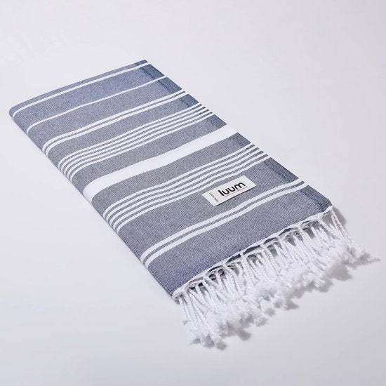 XXL strandlaken, hamamdoek, saunahanddoek, yogahanddoek, badhanddoek, saunahanddoek, badhanddoek, hamamdoek, reishanddoek, , handdoeken, dames en heren, antraciet/marineblauw