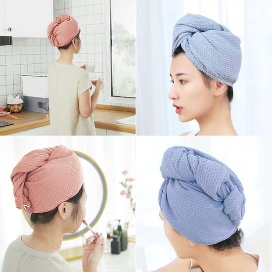 Luxe Grijze Microvezel Haarhanddoek Tulband - Sneldrogend Haar, Beter dan een Luxe Grijze Microvezel Haarhanddoek Tulband - Sneldrogend Haar, Beter dan een