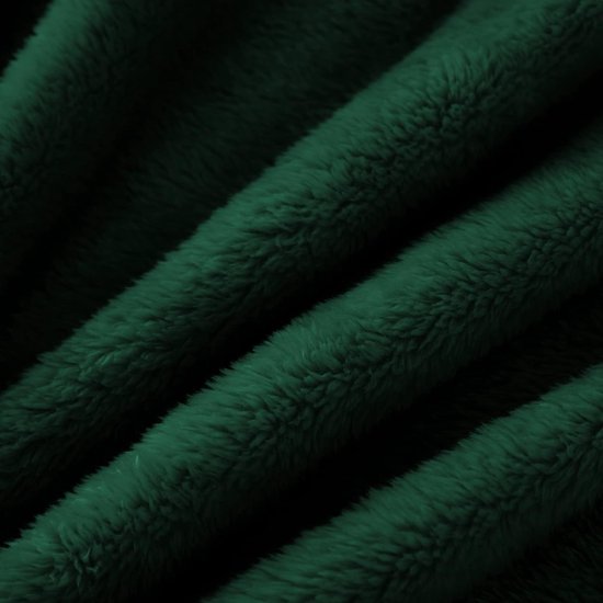 Knuffeldeken 130 x 170 cm, donkergroen, warme pluche deken, fleecedeken, woondeken, bankdeken, superzacht, behaaglijke en aangename microvezel flanellen deken