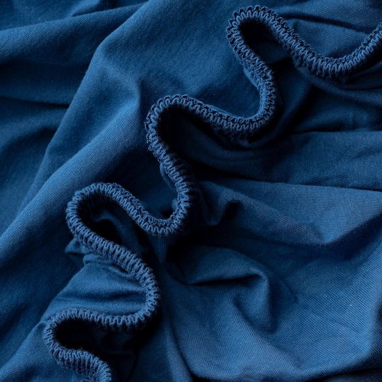 Hoeslaken 120x200cm | 100% gekamd katoen 165gsm | Bedlaken 120x200 tot 25 cm matrashoogte | Jersey | Premium kwaliteit | Mooie kleuren | donkerblauw | 120 x 200 +30