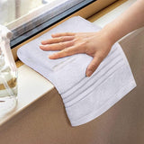 Luxe washandjes set van 100% katoen, 30 x 30 cm zeepdoekjes (wit)